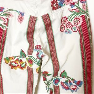 Joie Floral Embroidered Flare Pants Size 27